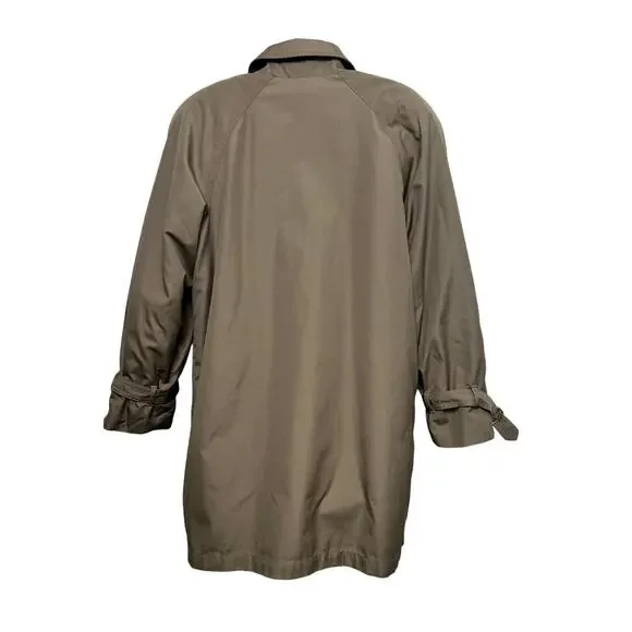 Vintage Misty Harbor Fur Lined Cropped Trench Coat Size 8 - Picture 3 of 13